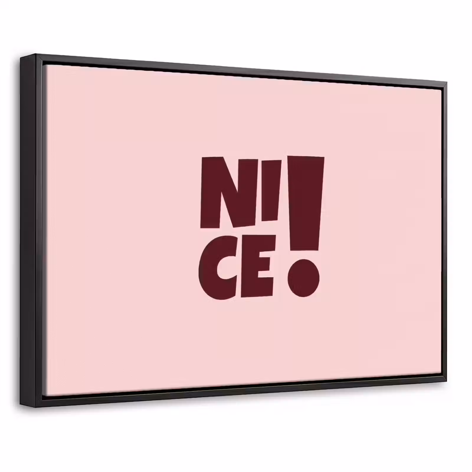 Canvas met lijst - Nice - Uitroepteken - Roze — 1