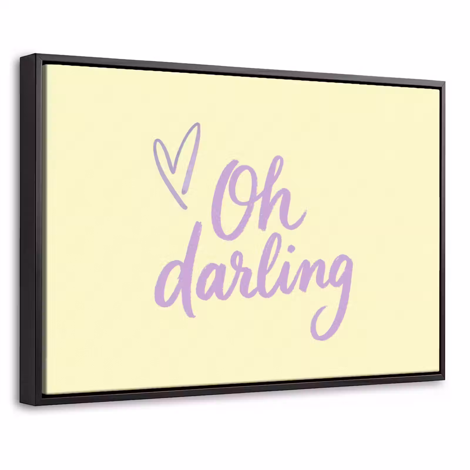 Canvas met lijst - Oh darling - Geel - Hart — 1