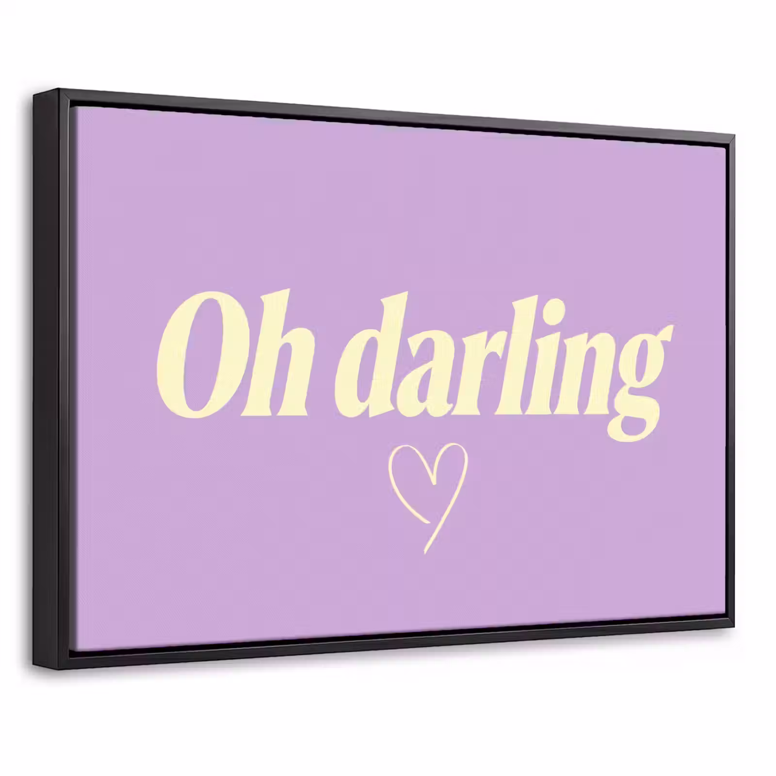 Canvas met lijst - Oh darling - Hart - Paars — 1