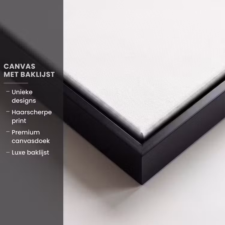 Canvas met lijst - Bisous - Lip - Wit - Rood — 5