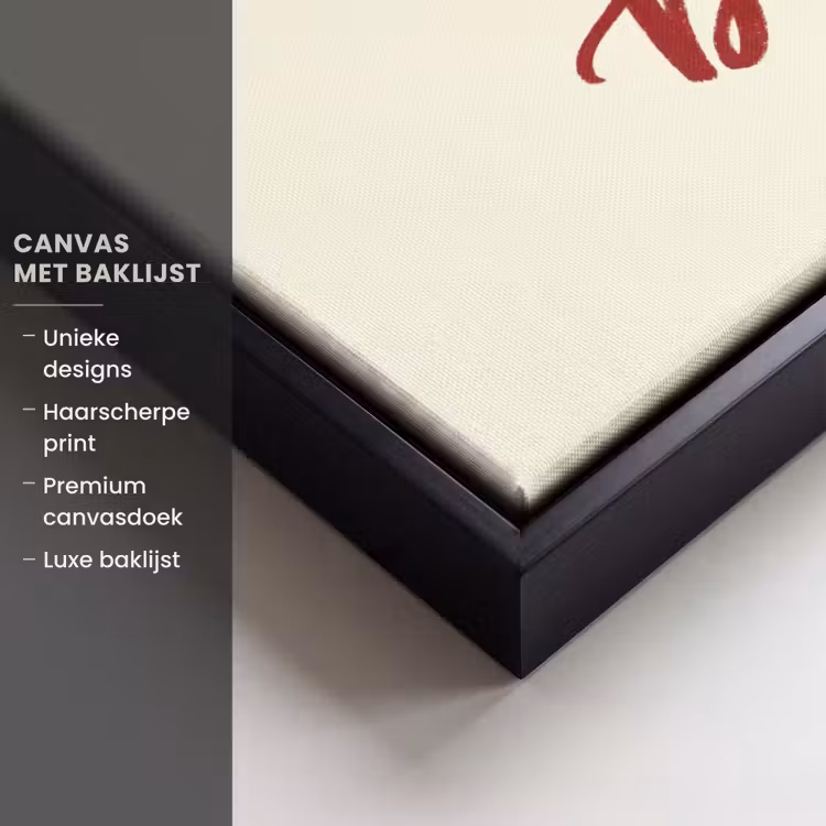 Canvas met lijst - Ciao bella - Rood - Wit - Minimalistisch — 5