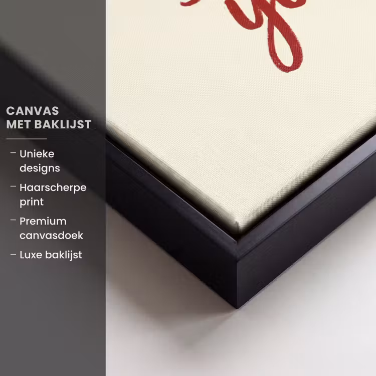 Canvas met lijst - Don't lose your fire - Rood - Wit - Minimalistisch — 5