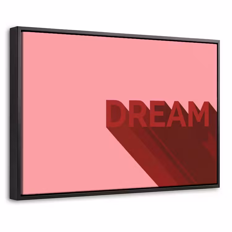 Canvas met lijst - Dream - 3D - Rood - Roze — 1