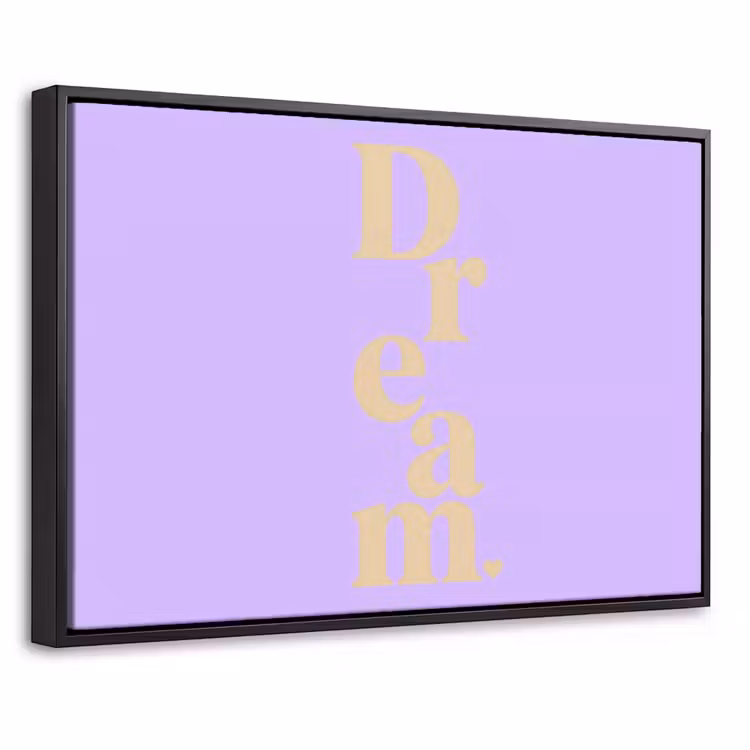 Canvas met lijst - Dream - Paars - Typografisch — 1