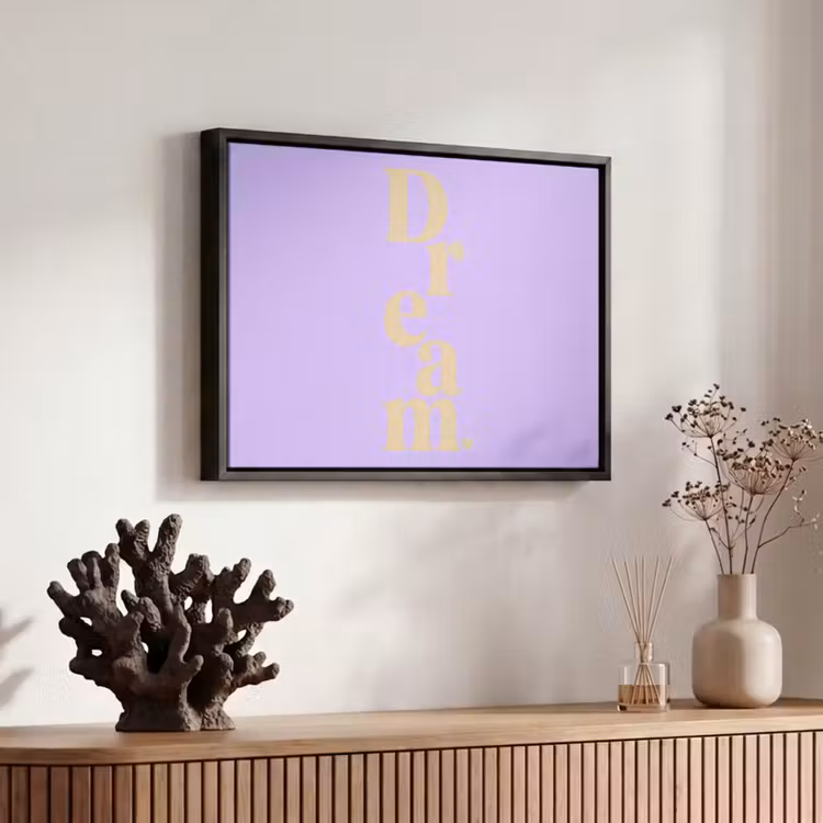 Canvas met lijst - Dream - Paars - Typografisch — 6