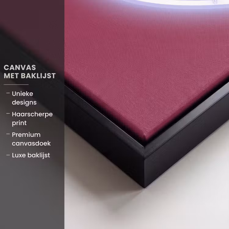 Canvas met lijst - I liked it so it's mine - Neon hart - Roze — 5