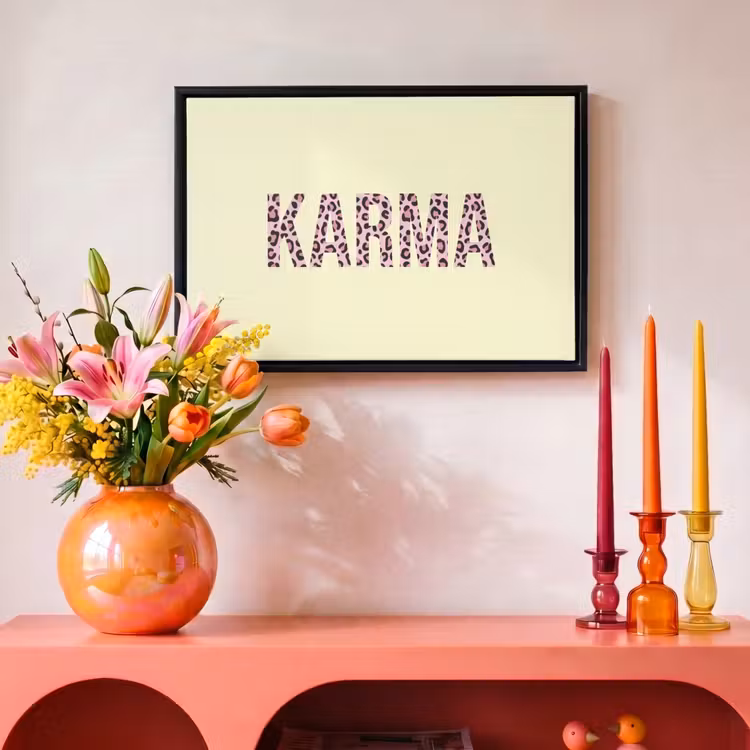 Canvas met lijst - Karma - Luipaardprint - Geel — 4