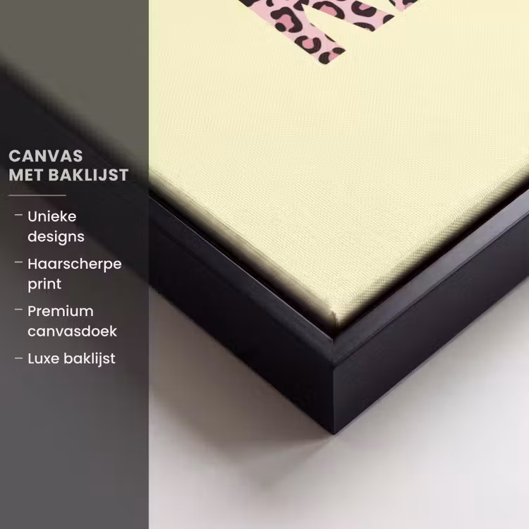 Canvas met lijst - Karma - Luipaardprint - Geel — 5