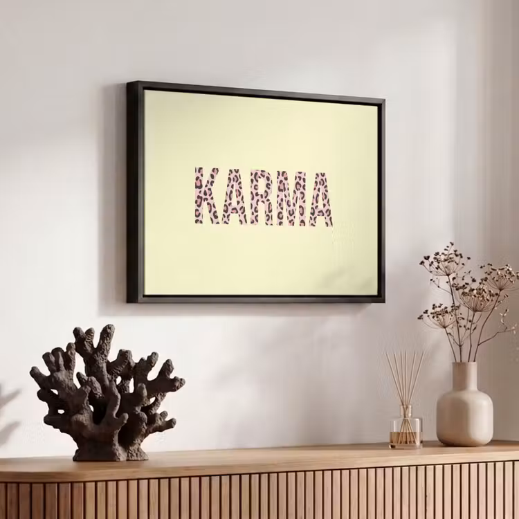 Canvas met lijst - Karma - Luipaardprint - Geel — 6