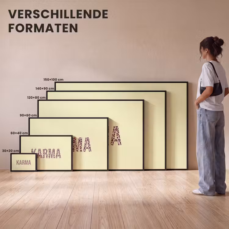 Canvas met lijst - Karma - Luipaardprint - Geel — 7