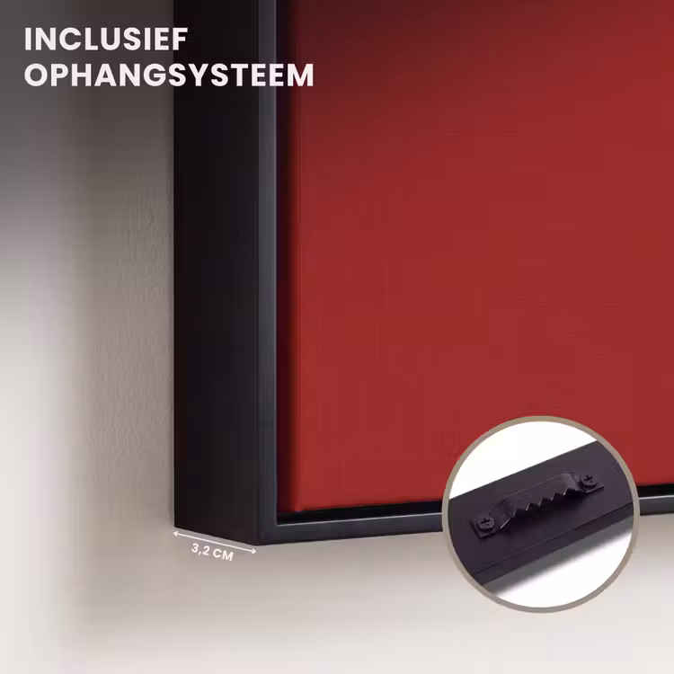 Canvas met lijst - Love - Hart - Rood — 3