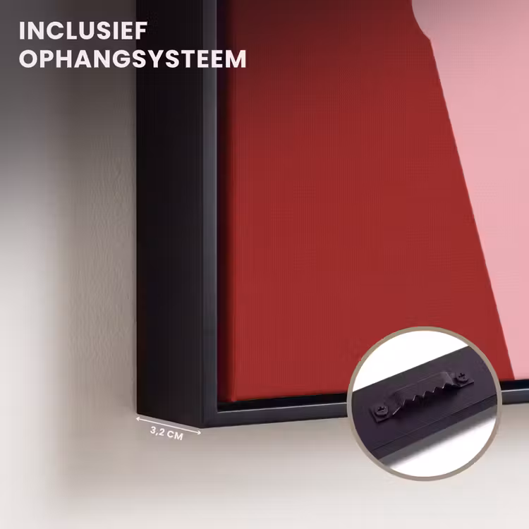 Canvas met lijst - Love - Rood - Blokletters — 3