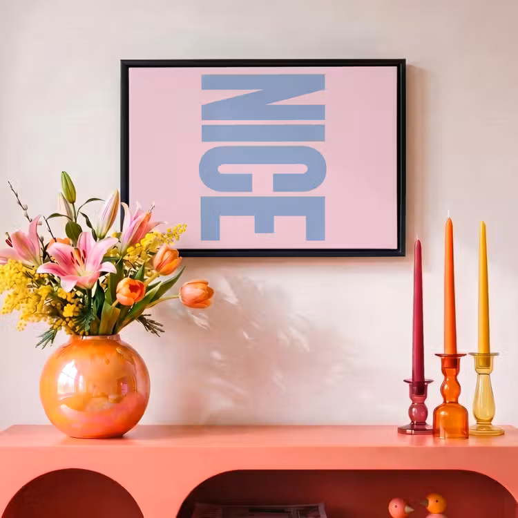 Canvas met lijst - Nice - Paars - Roze — 4