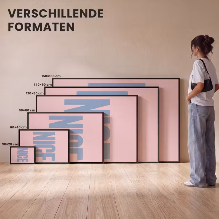 Canvas met lijst - Nice - Paars - Roze — 7
