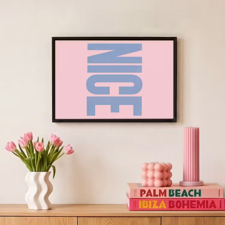 Canvas met lijst - Nice - Paars - Roze — 8