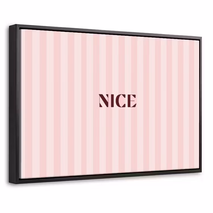 Canvas met lijst - Nice - Strepen - Roze — 1