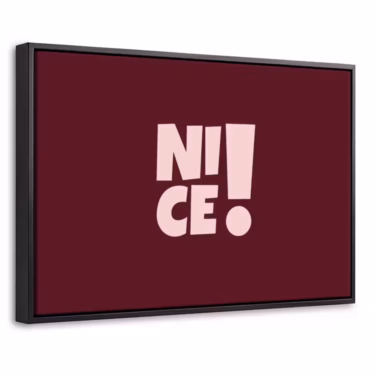 Canvas met lijst - Nice - Uitroepteken - Rood — 1