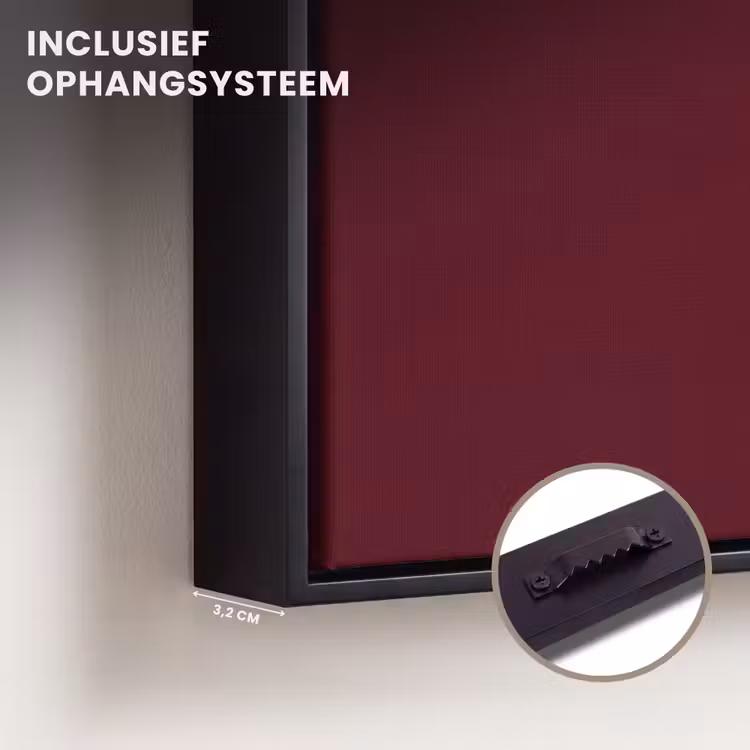 Canvas met lijst - Nice - Uitroepteken - Rood — 3
