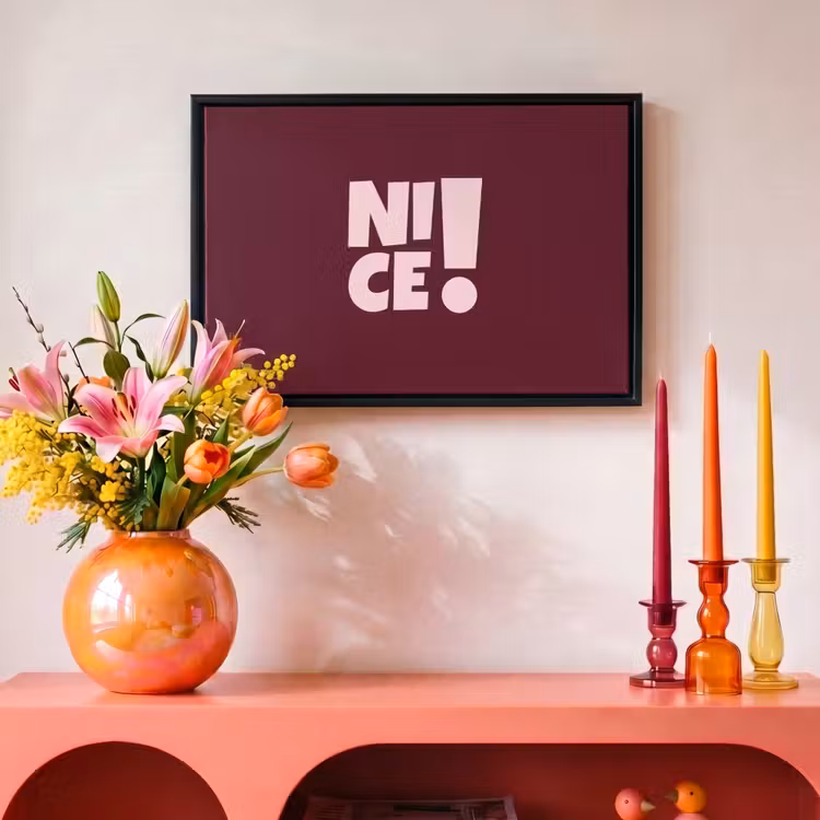 Canvas met lijst - Nice - Uitroepteken - Rood — 4