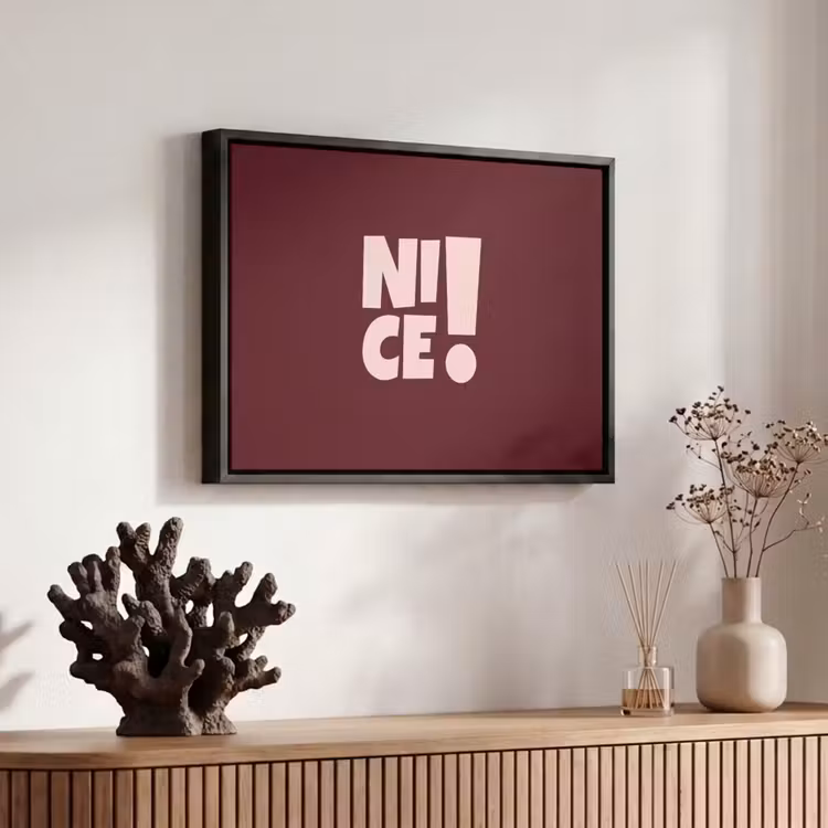 Canvas met lijst - Nice - Uitroepteken - Rood — 6