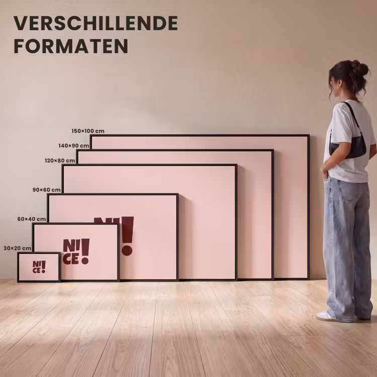 Canvas met lijst - Nice - Uitroepteken - Roze — 7