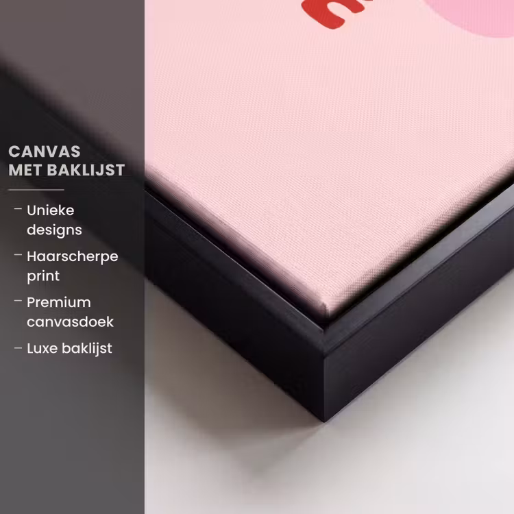 Canvas met lijst - No rain no flowers - Bloem - Roze — 5