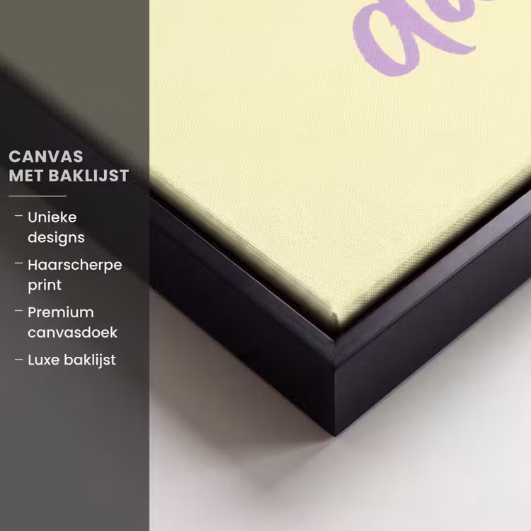 Canvas met lijst - Oh darling - Geel - Hart — 5