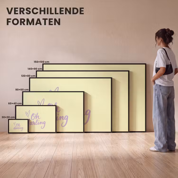 Canvas met lijst - Oh darling - Geel - Hart — 7