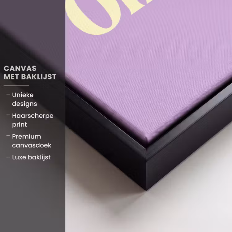 Canvas met lijst - Oh darling - Hart - Paars — 5