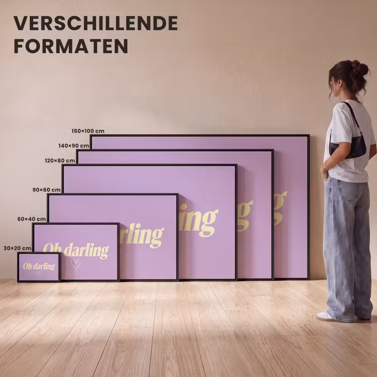 Canvas met lijst - Oh darling - Hart - Paars — 7