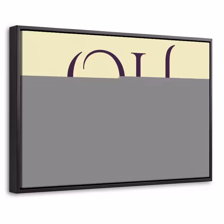 Canvas met lijst - Oh hi - Geel - Monogram — 1