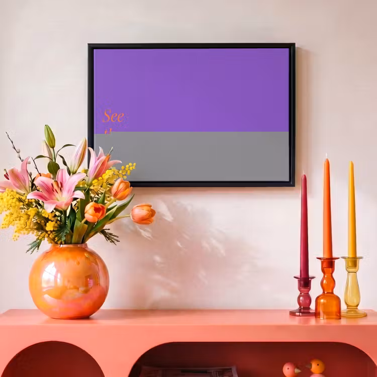 Canvas met lijst - See the good - Oranje - Paars — 4