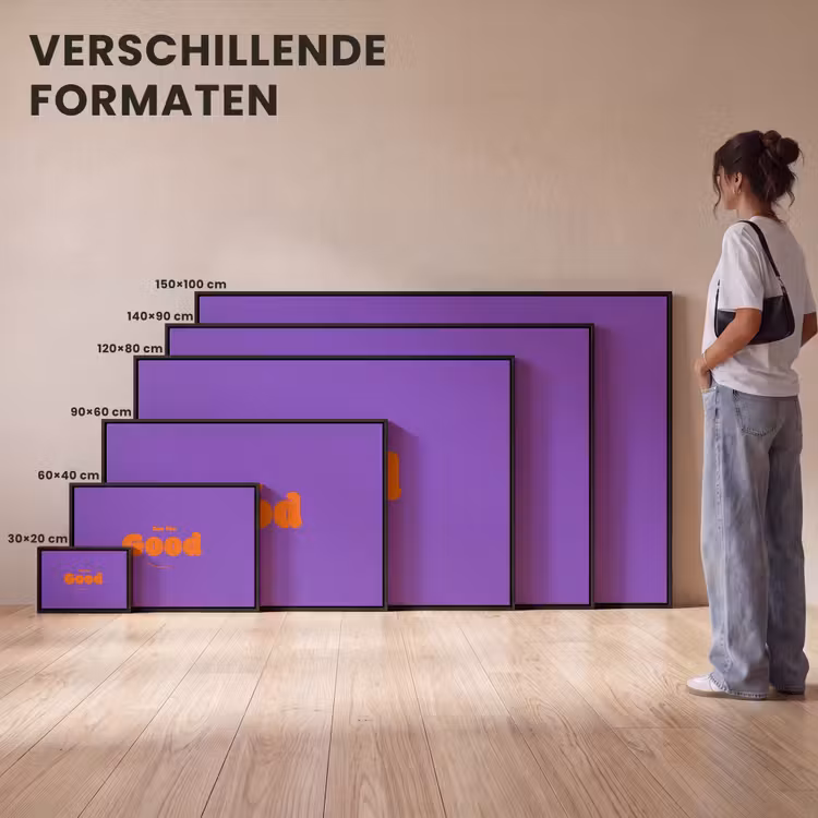 Canvas met lijst - See the good - Oranje - Paars - Smiley — 7