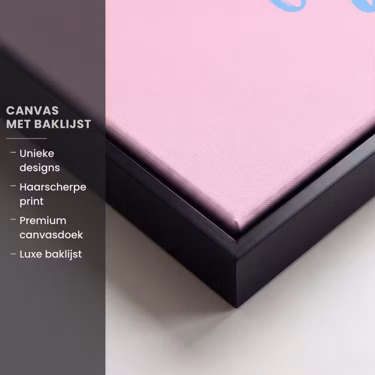 Canvas met lijst - Tequila texted you - Roze - Blauw — 5