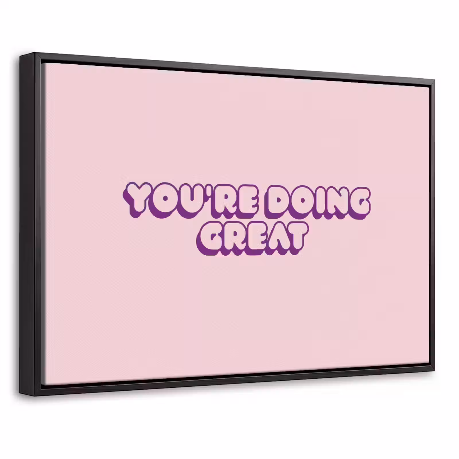 Canvas met lijst - You're doing great - roze - 3D — 1
