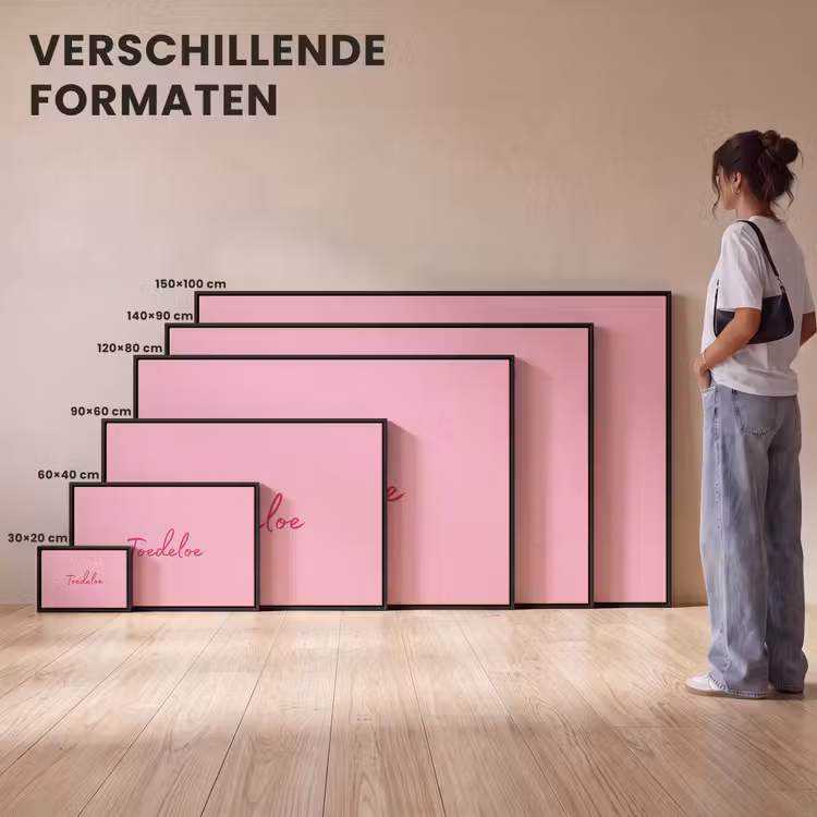 Canvas met lijst - Toedeloe - Pink - Minimalist — 7