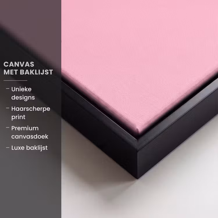 Canvas met lijst - Yes you can do it - Rood - Roze — 5