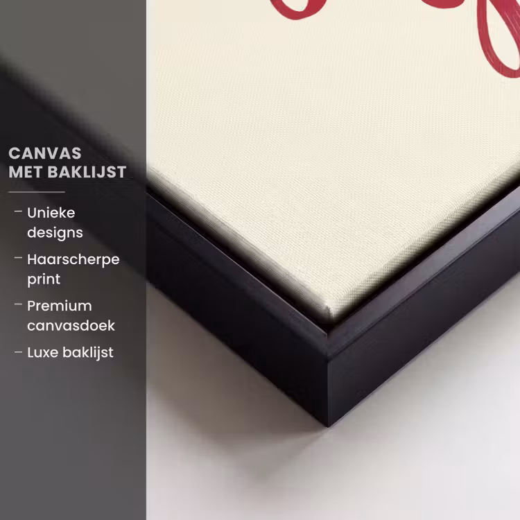Canvas met lijst - you go girl - Rood - Wit — 5