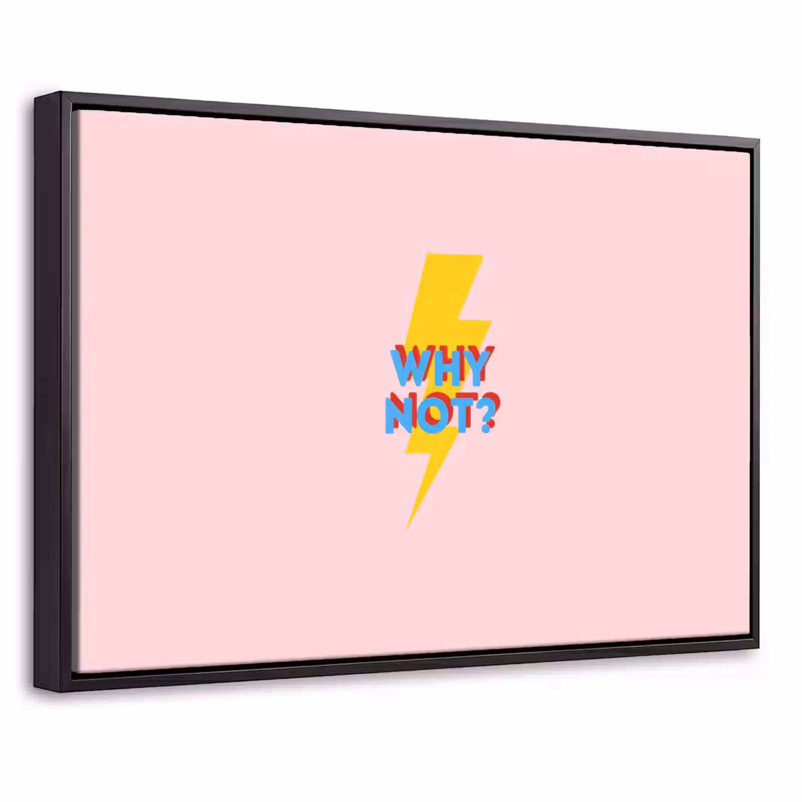 Canvas met lijst - Why not - Bliksem - Roze — 1