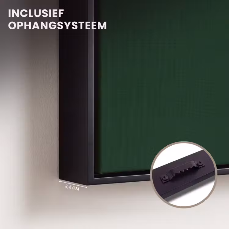 Canvas met lijst - BLAH BLAH BLAH - Mond - Groen — 3