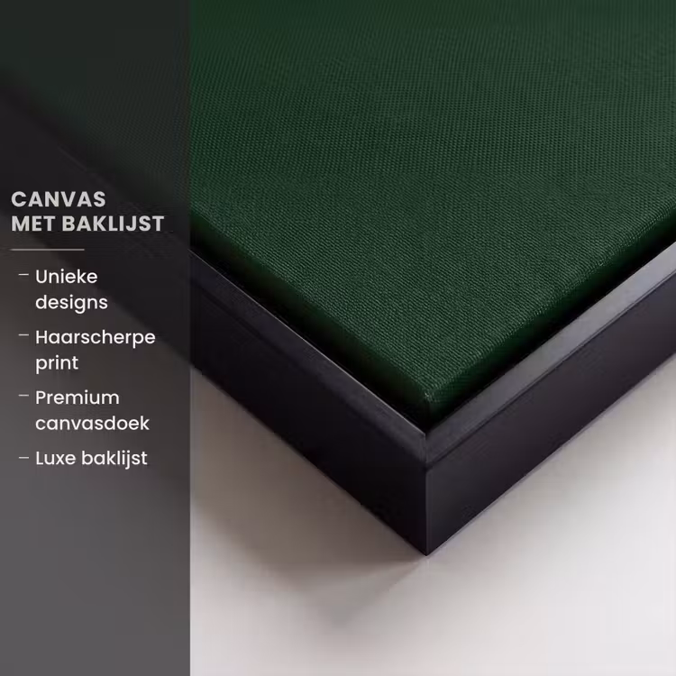Canvas met lijst - BLAH BLAH BLAH - Mond - Groen — 5