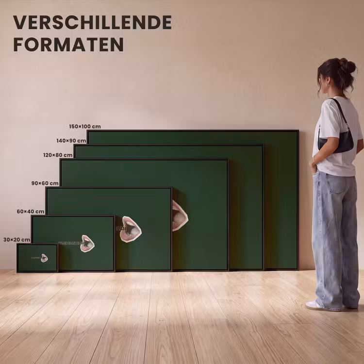 Canvas met lijst - BLAH BLAH BLAH - Mond - Groen — 7
