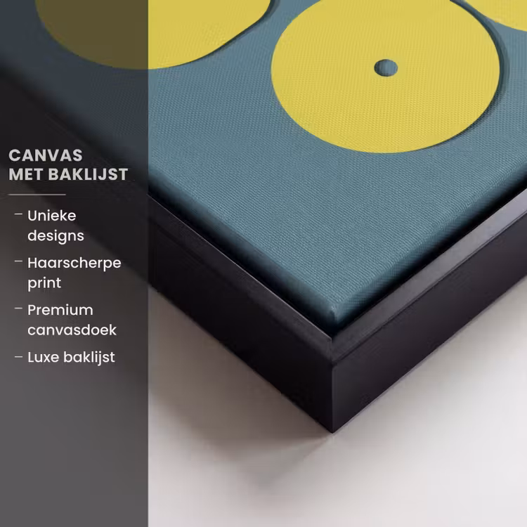 Canvas met lijst - Chill out - Geel - Blauw — 5