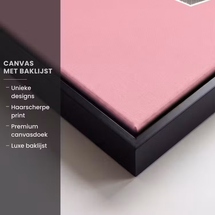 Canvas met lijst - Mond - BLAH BLAH - Roze — 5