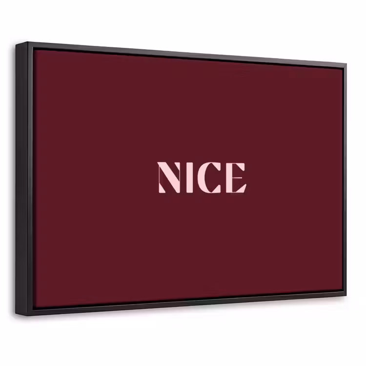 Canvas met lijst - Nice - Bordeaux - Roze — 1