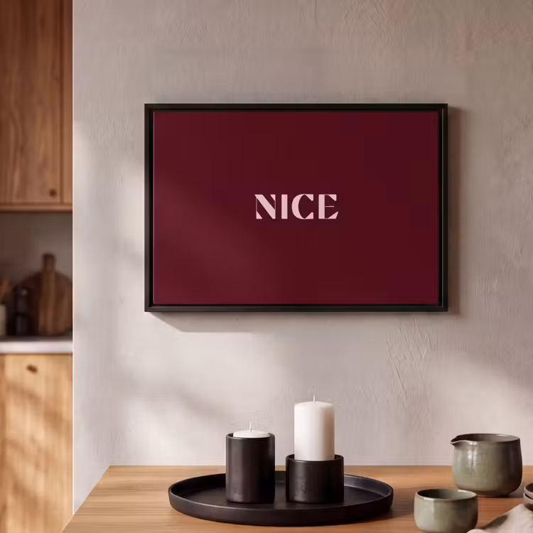 Canvas met lijst - Nice - Bordeaux - Roze — 2