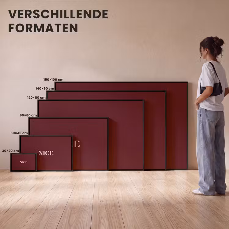 Canvas met lijst - Nice - Bordeaux - Roze — 7