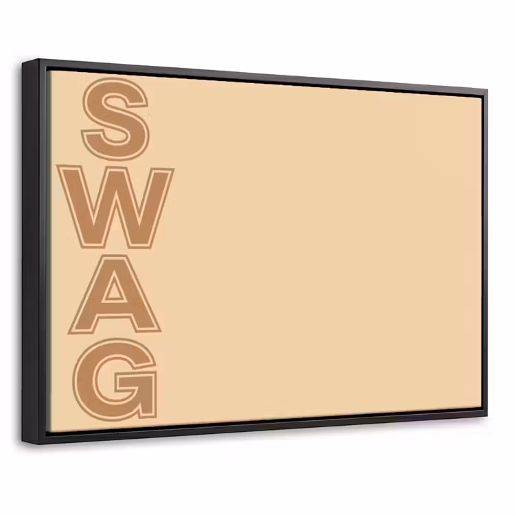 Canvas met lijst - Swag - Bruin - Beige — 1