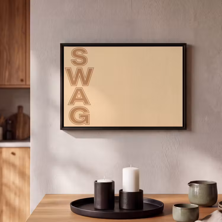Canvas met lijst - Swag - Bruin - Beige — 2