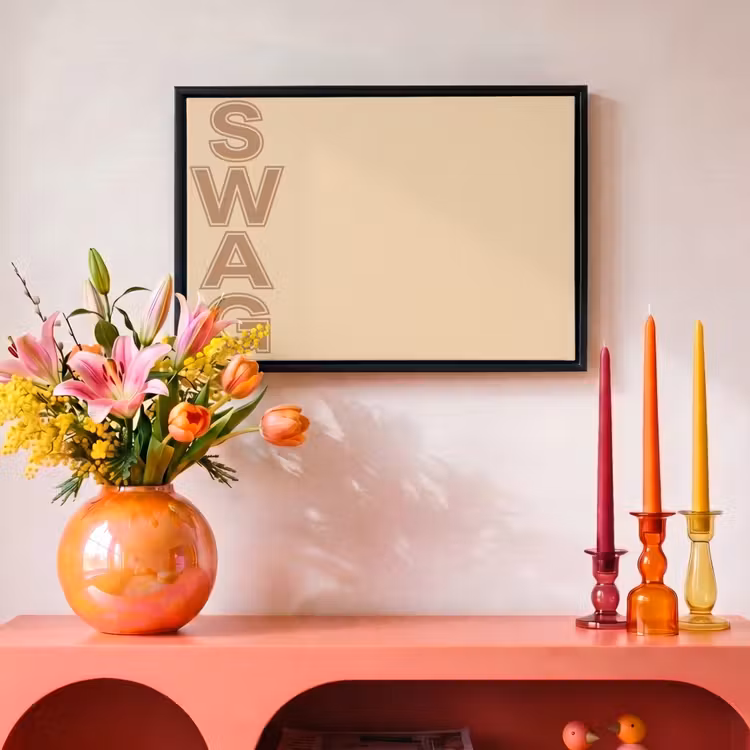 Canvas met lijst - Swag - Bruin - Beige — 4